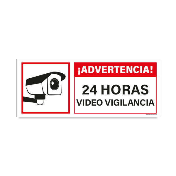 Advertencia 24 Horas Video Vigilancia