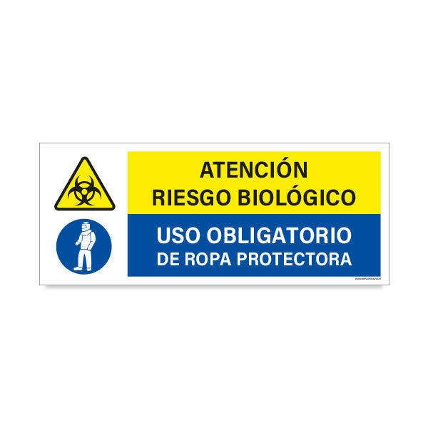 Atención Riesgo Biológico - Uso Obligatorio de Ropa Protectora