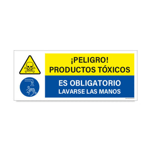 Peligro Productos Tóxicos - Es Obligatorio Lavarse Las Manos