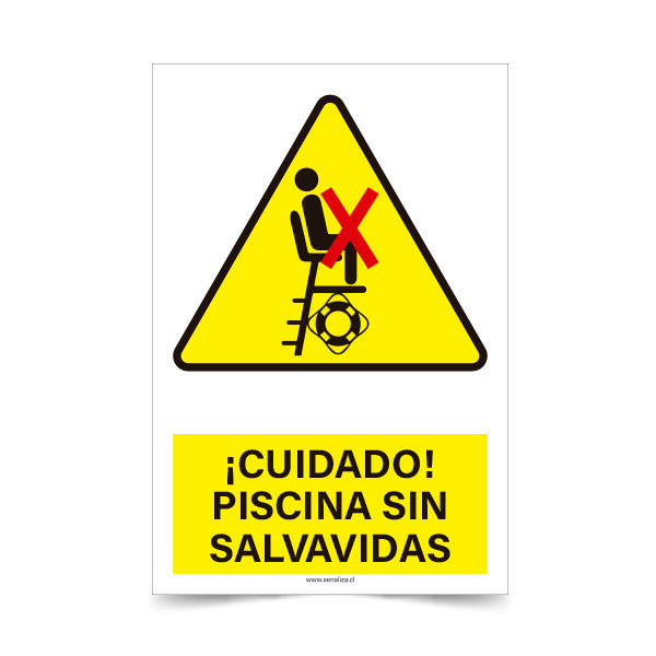 Cuidado Piscina Sin Salvavidas B