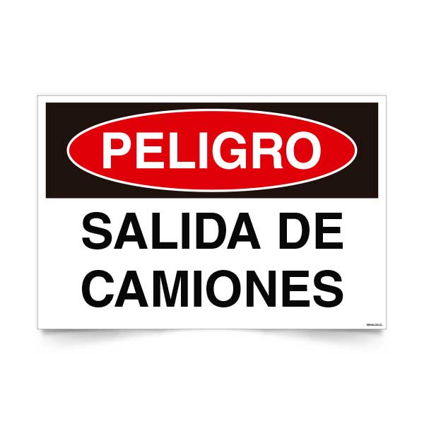 Peligro Salida de Camiones