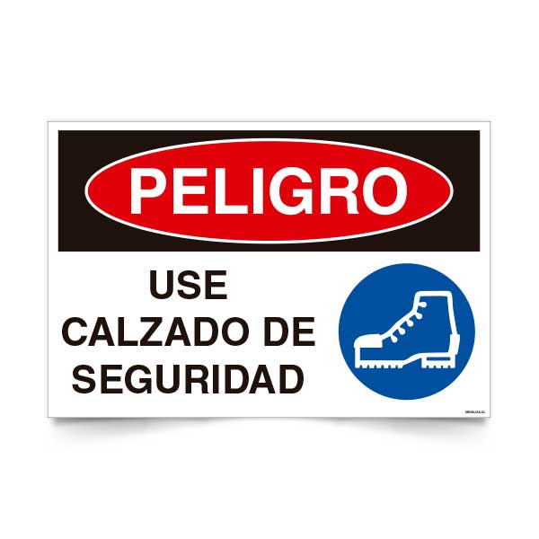 Peligro Use Calzado de Seguridad