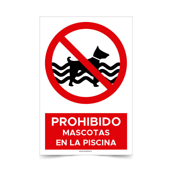 Prohibido Mascotas en la Piscina