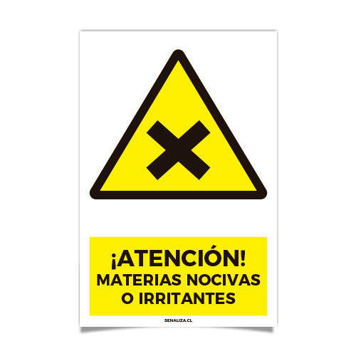 Atención Materias Nocivas o Irritantes