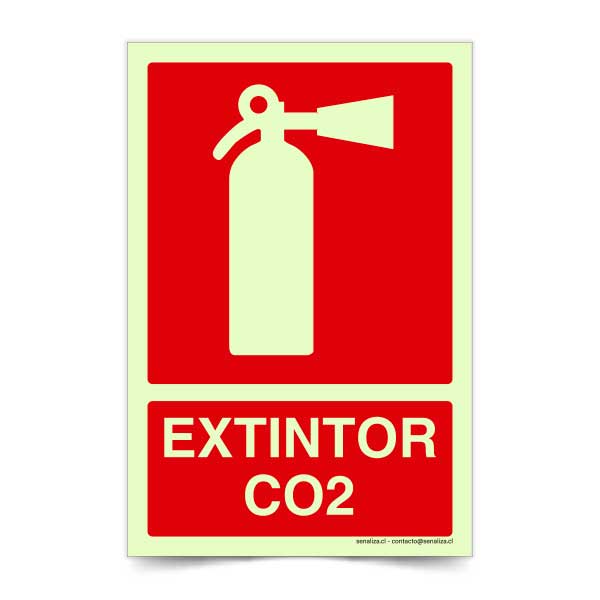 Extintor CO2 Fotoluminiscente