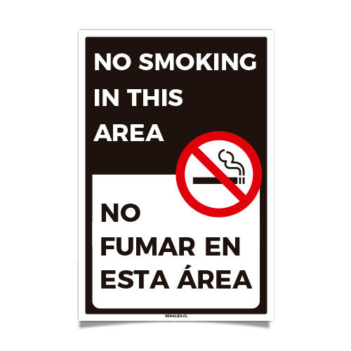 No Smoking in This Area No Fumar en esta Area